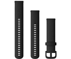 Išmaniojo laikrodžio Garmin greitai atsegamas, silikoninis dirželis, Juodos spalvos, 20mm