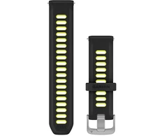 Garmin Quick Release Bands (20 mm), Juodas/Amp yellow silicone