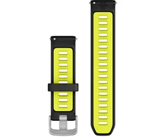 Garmin Quick Release Bands (20 mm), Juodas/Amp yellow silicone