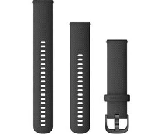 Išmaniojo laikrodis Garmin greitai atsegamas, silikoninis dirželis, Juodos spalvos, 20mm