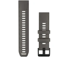 Garmin QuickFit 22 Watch Bands, Pebble Pilkas/Sidabrinis Pilkas Silicone