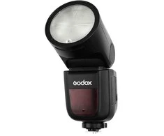 „Godox V1s“ apvalios galvos blykstė „Sony“.