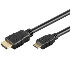„Goobay 74082“, 1,5 m, HDMI A tipo (standartinis), HDMI C tipo (mini), 3D, 18 Gbit/s, Juodas