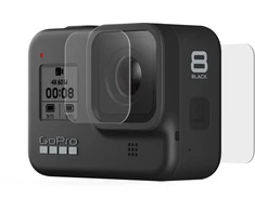 GOPRO TEMPERED GLASS LENS + SCREEN PROTECTORS (HERO8 Juodas)