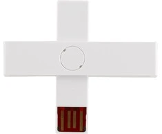 Kilimėlis +ID intelektualiųjų kortelių skaitytuvas USB lizdinė plokštelė, balta