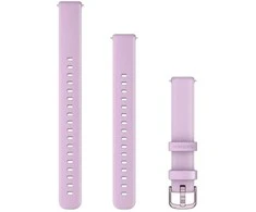Garmin Lily 2 išmaniojo laikrodžio dirželis, 14 mm, violetinės spalvos silikoninis dirželis su violetinės spalvos detalėmis