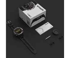 Išmanusis laikrodis Amazfit T-Rex 3, Nerudijančio plieno korpusas su pilkos spalvos silikoniniu dirželiu