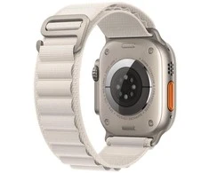 Išmaniojo laikrodžio Apple 4/5/6/7/8/SE/Ultra nailoninis dirželis, Smėlinės spalvos, 42/44/45/49mm