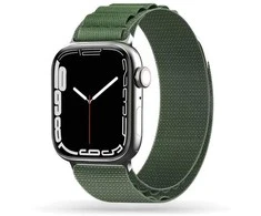 „Tech-Protect“ laikrodžio dirželis „Nylon Pro Apple Watch 42/44/45/49 mm“, karinės žalios spalvos