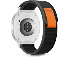 Tech-Protect watch strap Nylon Stripe Samsung Galaxy Watch8/8 Classic 40/44/46mm, juodas/oranžinis