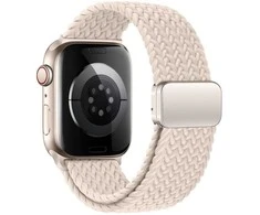 Apyrankė Apple Watch 4 / 5 / 6 / 7 / 8 / 9 / SE / Ultra 1 / 2 (42 / 44 / 45 / 49 mm) Tech-Protect Nylonmag Starlight kreminis