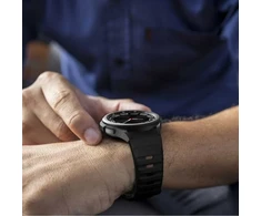 „Tech Protect“ silikoninis laikrodžio dirželis „Samsung Galaxy Watch4/5/5 Pro/6/7/FE“, juodas