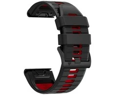 Išmaniojo laikrodžio dirželis Tech-Protect, skirtas Garmin Fenix 3/5X/3HR/5X Plus/6X/6X Pro/7X, Juodos ir raudonos spalvų