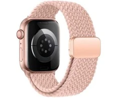 Apyrankė Apple Watch 4 / 5 / 6 / 7 / 8 / 9 / SE / Ultra 1 / 2 (42 / 44 / 45 / 49 mm) Tech-Protect Nylonmag Dusty Rose rožinės spalvos