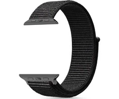 Apyrankė Apple Watch 6 / 7 / 8 / 9 / 10 / SE / Ultra 1 / 2 (44 / 45 / 46 / 49 mm) Tech-Protect Nylon juodos spalvos
