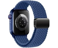Apyrankė Apple Watch 4 / 5 / 6 / 7 / 8 / 9 / SE / Ultra 1 / 2 (42 / 44 / 45 / 49 mm) Tech-Protect Nylonmag Montego mėlynos spalvos