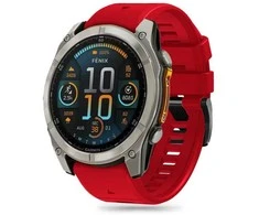 Tech-Protect watch strap Silicone Garmin fenix 5X/5X Plus/6X/6X Pro/7X/8 51mm, red