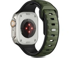 „Tech-Protect“ laikrodžio dirželis „IconBand Line Apple Watch 44/45/46/49 mm“, juodas/žalias