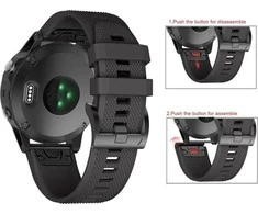 Išmaniojo laikrodžio Garmin Fenix 5 dirželis, Juodos spalvos, 22mm