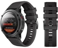 Išmanusis laikrodis Tech-Protect laikrodžio dirželis Smooth Garmin fenix 5/6/6 Pro 22mm, juodas