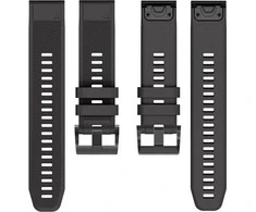 Išmanusis laikrodis Tech-Protect laikrodžio dirželis Smooth Garmin fenix 5/6/6 Pro 22mm, juodas