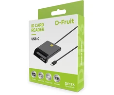 Kilimėlis D-Fruit ID card reader USB-C DF173, juodas