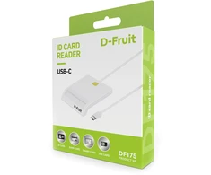 Kilimėlis D-Fruit ID card reader USB-C DF175, baltas
