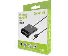 Kilimėlis D-Fruit IDcard reader USB-A DF172, juodas