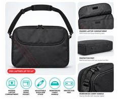 Kilimėlis Krepšys Wenger Fiesta Nešiojamas kompiuteris Bag Krepšys na laptopa 14'' Generosity Juodas 46470 (PTO14BG)