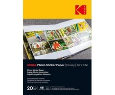 „Kodak“ nuotraukų lipdukų popierius, A6, blizgus, 20 lapų