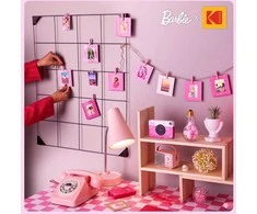 Nuotraukų rėmelis „Kodak Barbie“ rėmelių kvadratėliai, segtukai ir virvelė