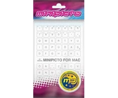 Kolm Lovi Minipicto Minipikto klaviatūros lipdukas EST KB-MAC-EE01-WHT, balta/pilka
