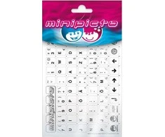 Kolm Lovi Minipicto Minipikto klaviatūros lipdukas EST KB-UNI-EE01-WHT, baltas/juodas