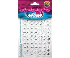 Kolm Lovi Minipicto Minipikto klaviatūros lipdukas EST/RUS KB-UNI-EE02-WHT-Mėlynas, balta/juoda/mėlyna