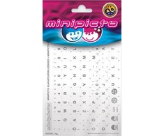 Kolm Lovi Minipicto Minipikto klaviatūros lipdukas EST KB-UNI-EE01-WHTLTGRY, baltas/pilkas
