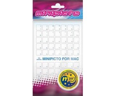 Kolm Lovi Minipicto Minipikto klaviatūros lipdukas RUS KB-MAC-CLRRU-Mėlynas-G, blizgus mėlynas