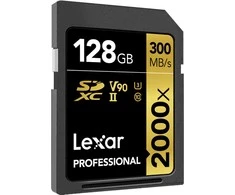 Lexar atminties kortelė SDXC 128GB Professional 2000x UHS-II U3 V90
