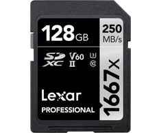 Lexar atminties kortelė SDXC 128GB Professional 1667x UHS-II U3 V60