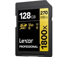 Lexar atminties kortelė SDXC 128GB Professional 1800x UHS-II U3 V60