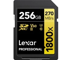 Lexar atminties kortelė SDXC 256GB Professional 1800x UHS-II U3 V60
