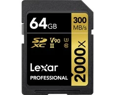 Lexar atminties kortelė SDXC 64GB Professional 2000x UHS-II U3 V90