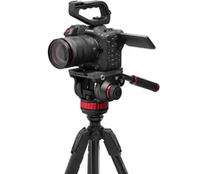 Manfrotto 055 Video Alu Juodas su głowicą 502AH