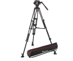 Dalys - Manfrotto Rinkinys Twin Alu + galvutė 504X Aliuminio rėmas ir galva