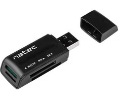 Natec memory card reader Mini ANT 3, juodas