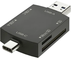 Atminties Kortelių Skaitytuvas - Newell OTG 4-in-1 3.0 Hub USB-A, USB-C, 5 Gb/s