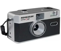 Novocolor Swiss+Go 35mm Analog Camera Juodas (incl. Film, Case &amp; Baterija)