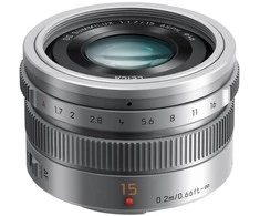 Objektyvas Panasonic Leica DG Summilux 15mm f/1.7 ASPH, sidabrinis