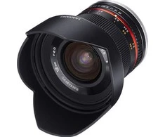 „Samyang“ 12 mm f/2.0 NCS CS objektyvas, skirtas „Fujifilm“.