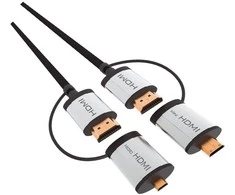 Omega laidas + adapteriai HDMI 1.5m (43865)