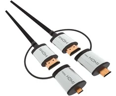 Omega laidas + adapteriai HDMI 1.5m (43865)